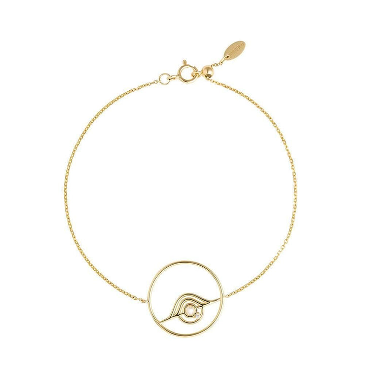 Cosmo Blazar Chain 18K Guld Armbånd m. Perle & Zirkon