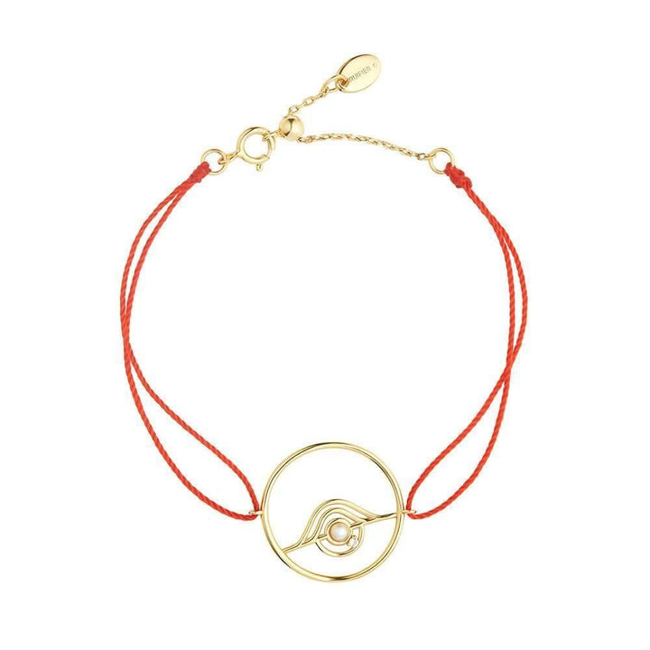 Cosmo Blazar Cord 18K Forgyldt Armbånd m. Perle & Zirkon