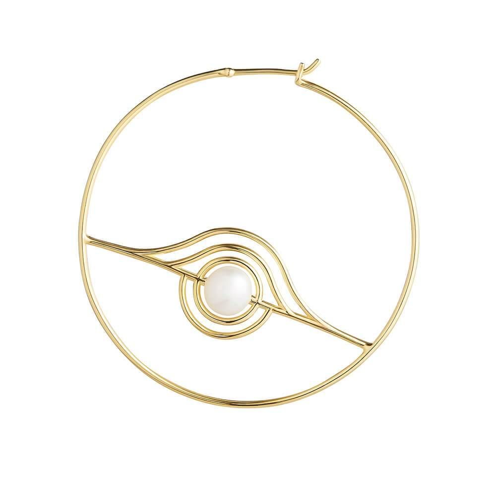 Cosmo Blazar Hoop 18K Forgyldte Hoops m. Perle