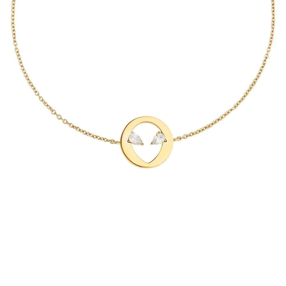 Cosmo martian 18K Gold plattiert Armband w. Zirkonia