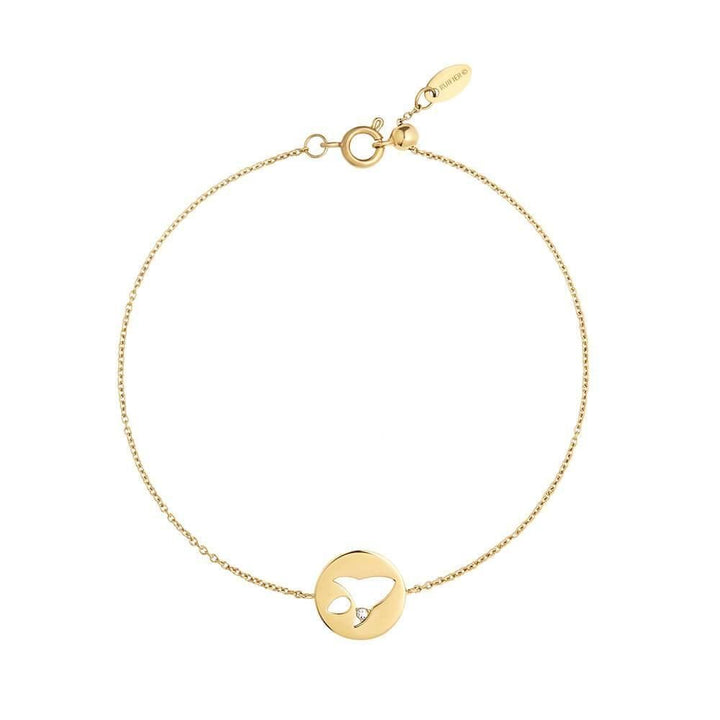 Cosmo Rocket 18K Gold Plated Bracelet w. Zirconia