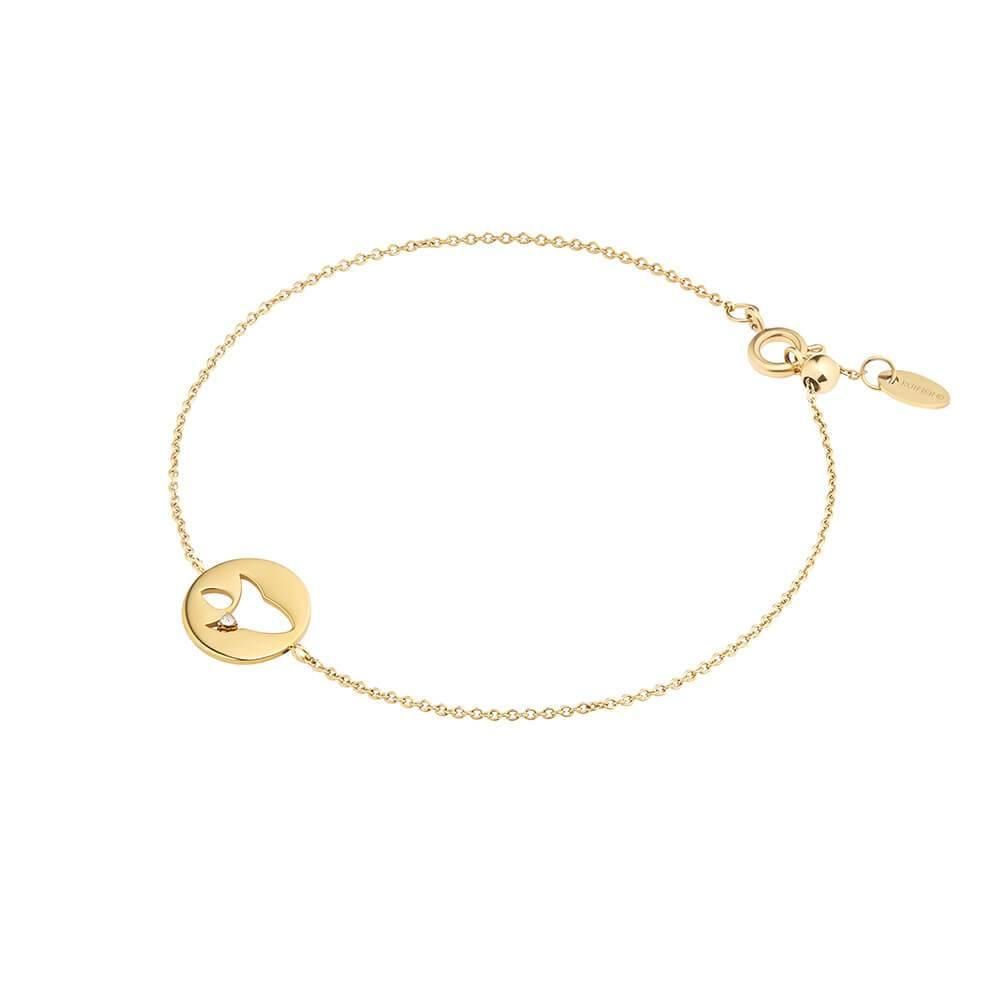 Cosmo Rocket 18K Gold Plated Bracelet w. Zirconia
