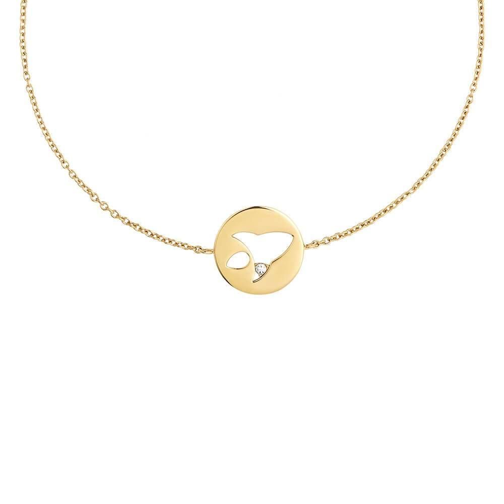 Cosmo Rocket 18K Gold Plated Bracelet w. Zirconia