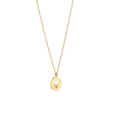 Cosmo Rocket 18K Gold Plated Necklace w. Zirconia