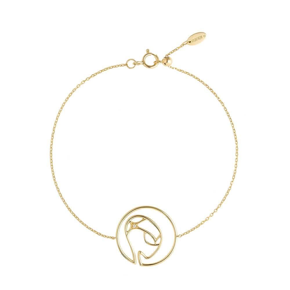 Cosmo Space Friend Chain 18K Forgyldt Armbånd m. Diamant