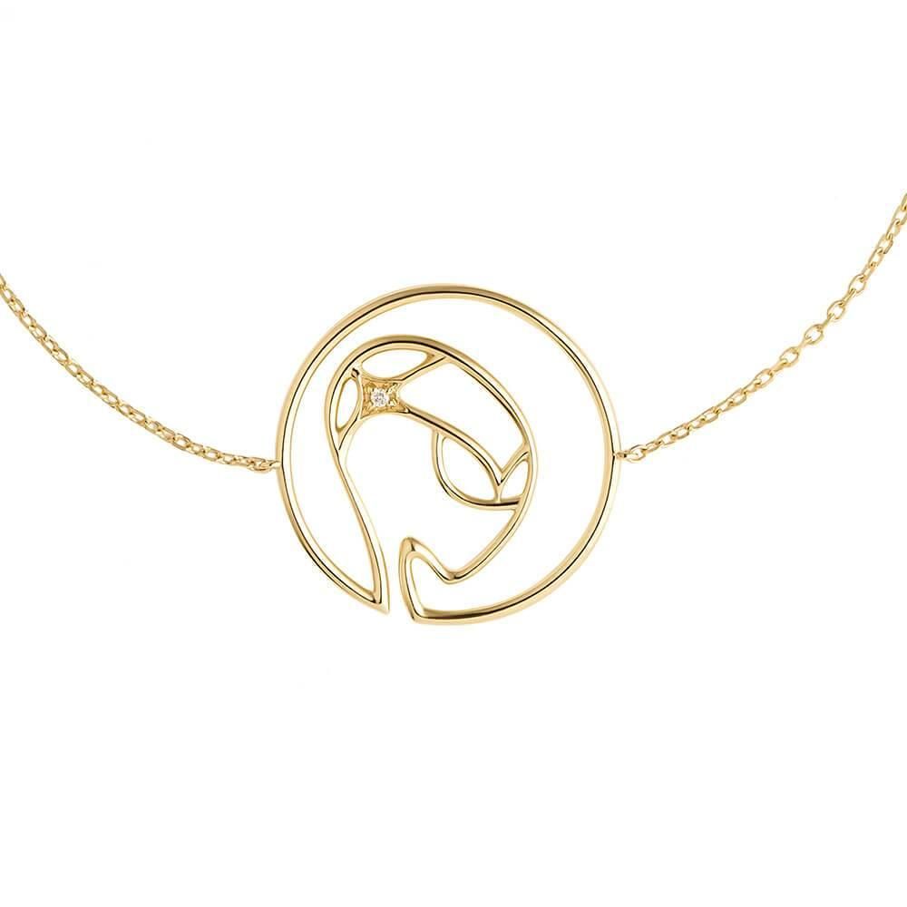 Cosmo Space Friend Chain 18K Forgyldt Armbånd m. Diamant