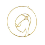 Cosmo Space Friend 18K Gold Plated Hoops w. Zirconia