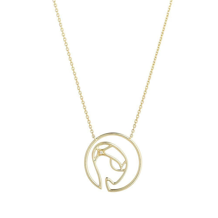 Cosmo Space Friend 18K Gold Plated Necklace w. Zirconia
