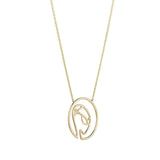 Cosmo Space Friend 18K Gold Plated Necklace w. Zirconia