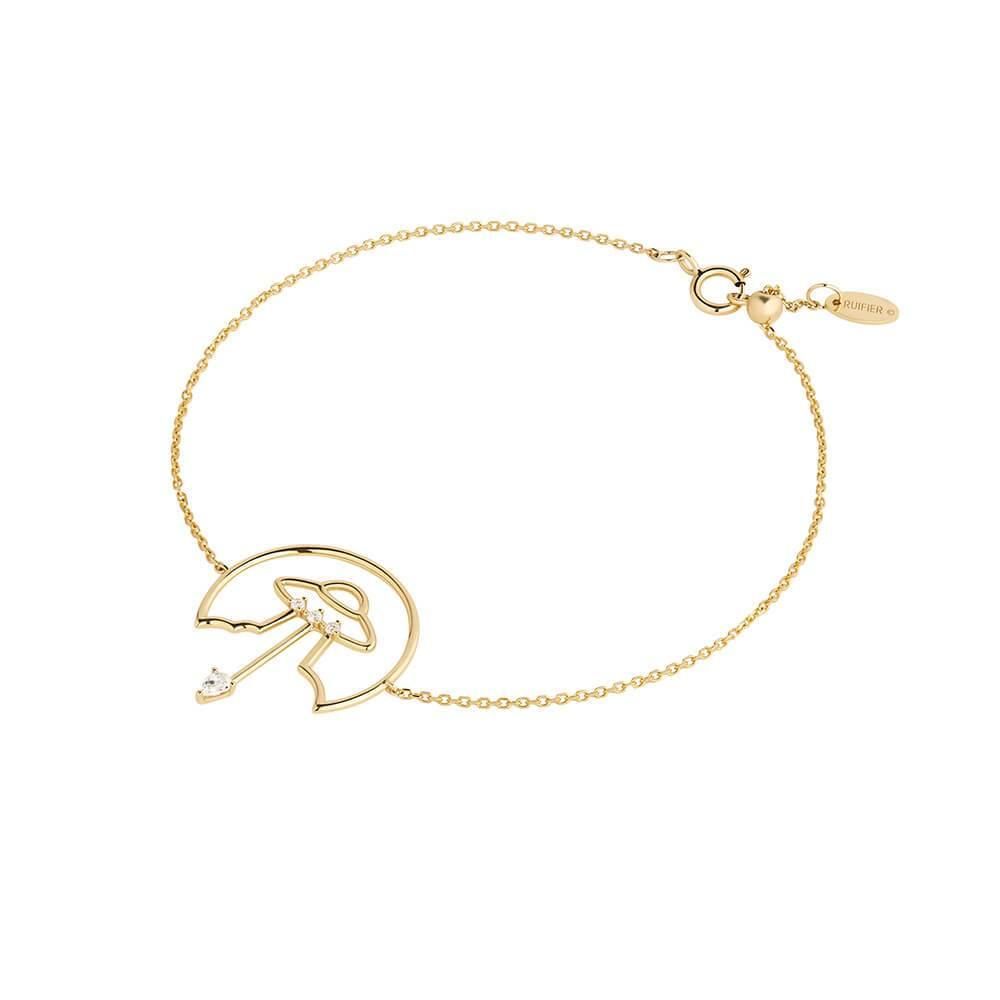 Cosmo Spaceship Chain 18K Forgyldt Armbånd m. Zirkon