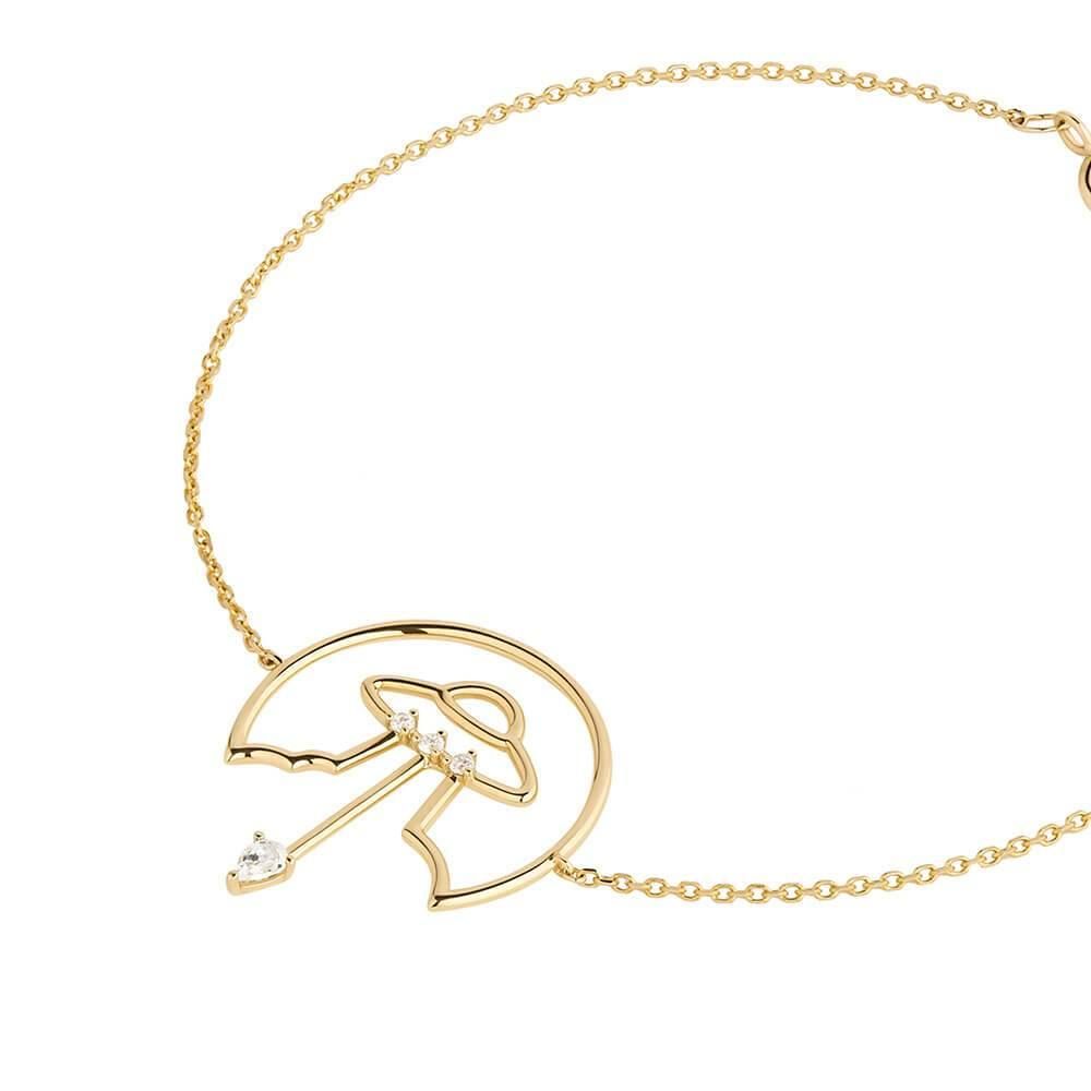 Cosmo Spaceship Chain 18K Forgyldt Armbånd m. Zirkon