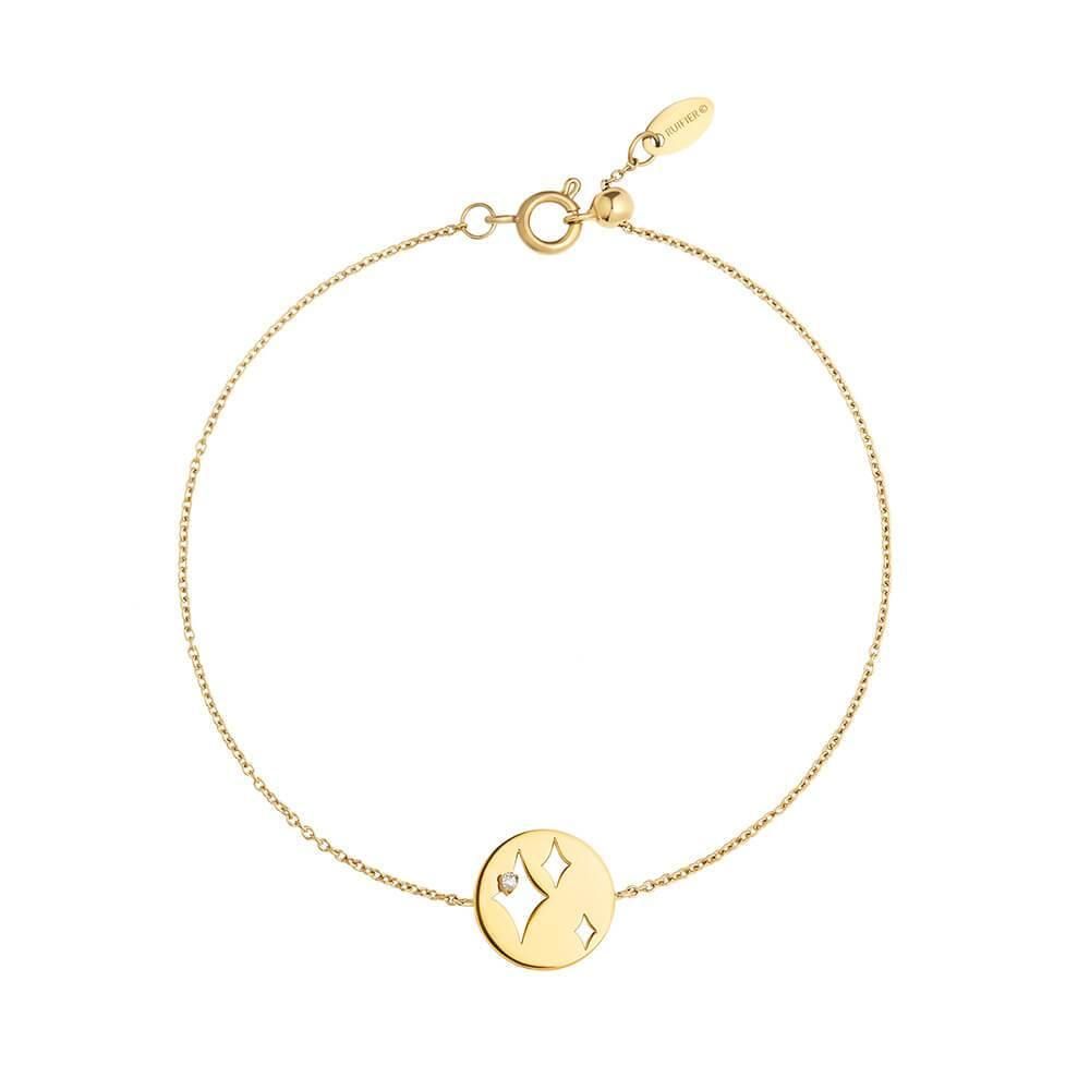 Cosmo Stella 18K Gold Plated Bracelet w. Zirconia