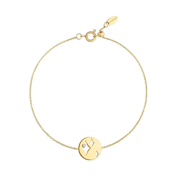 Cosmo Stella 18K Gold Plated Bracelet w. Zirconia
