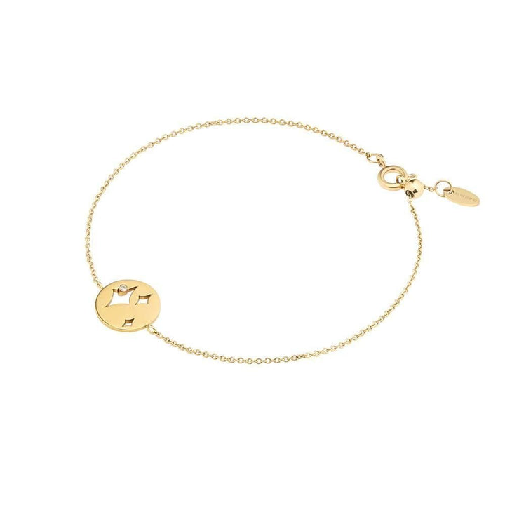 Cosmo Stella 18K Gold Plated Bracelet w. Zirconia