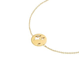 Cosmo Stella 18K Gold Plated Bracelet w. Zirconia