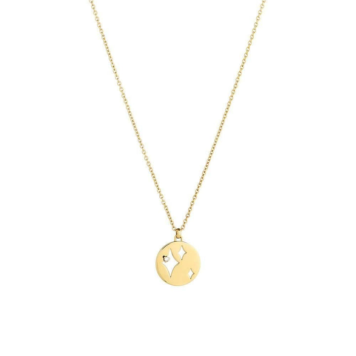 Cosmo Stella 18K Gold Plated Necklace w. Zirconia