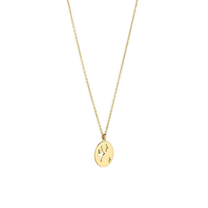 Cosmo Stella 18K Gold Plated Necklace w. Zirconia