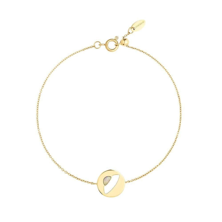 Cosmo UFO 18K Gold Plated Bracelet w. Opal