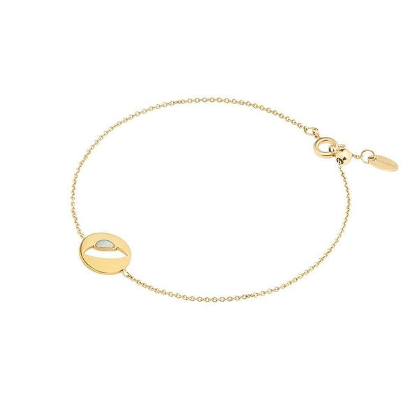 Cosmo UFO 18K Gold Plated Bracelet w. Opal