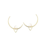 Cosmo Venus 18K Gold Earrings w. Pearl & Diamond