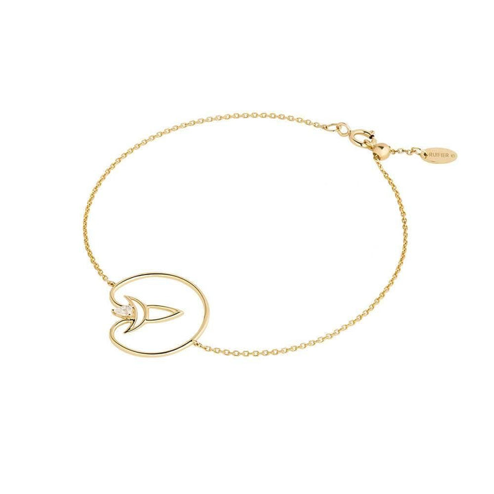 Cosmo Voyager Chain 18K Gold Plated Bracelet w. Zirconia