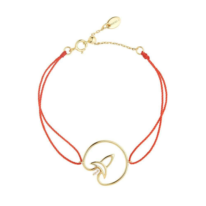 Cosmo Voyager Cord 18K Gold Plated Bracelet w. Zirconia