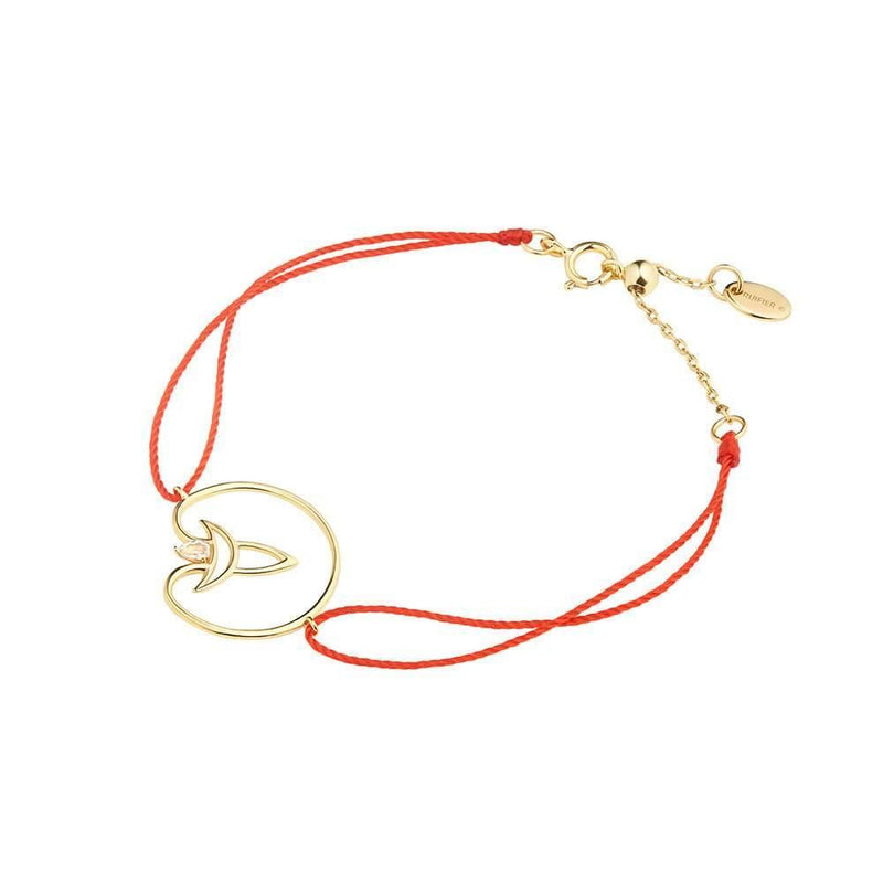 Cosmo Voyager Cord 18K Gold Plated Bracelet w. Zirconia