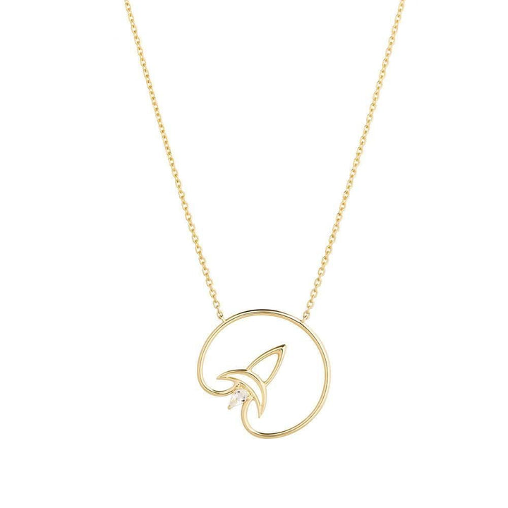 Cosmo Voyager 18K Gold Plated Necklace w. Zirconia