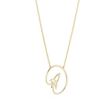 Cosmo Voyager 18K Gold Plated Necklace w. Zirconia