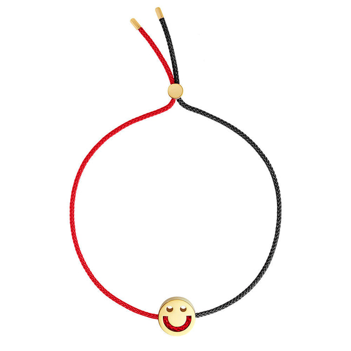 Freunde drehen mich über rote und schwarze 18K -goldplattierte Armband