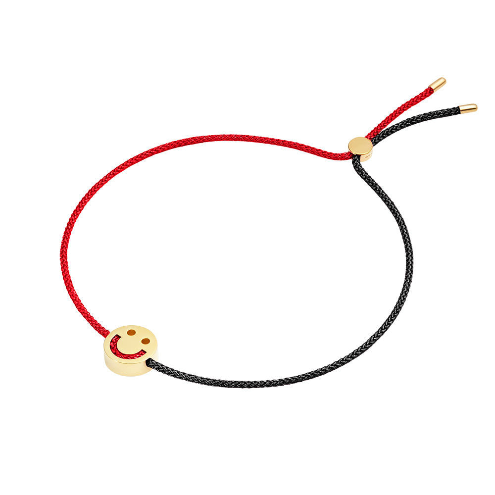 FRIENDS Turn Me Over Red & Black 18K Gold Plated Bracelet
