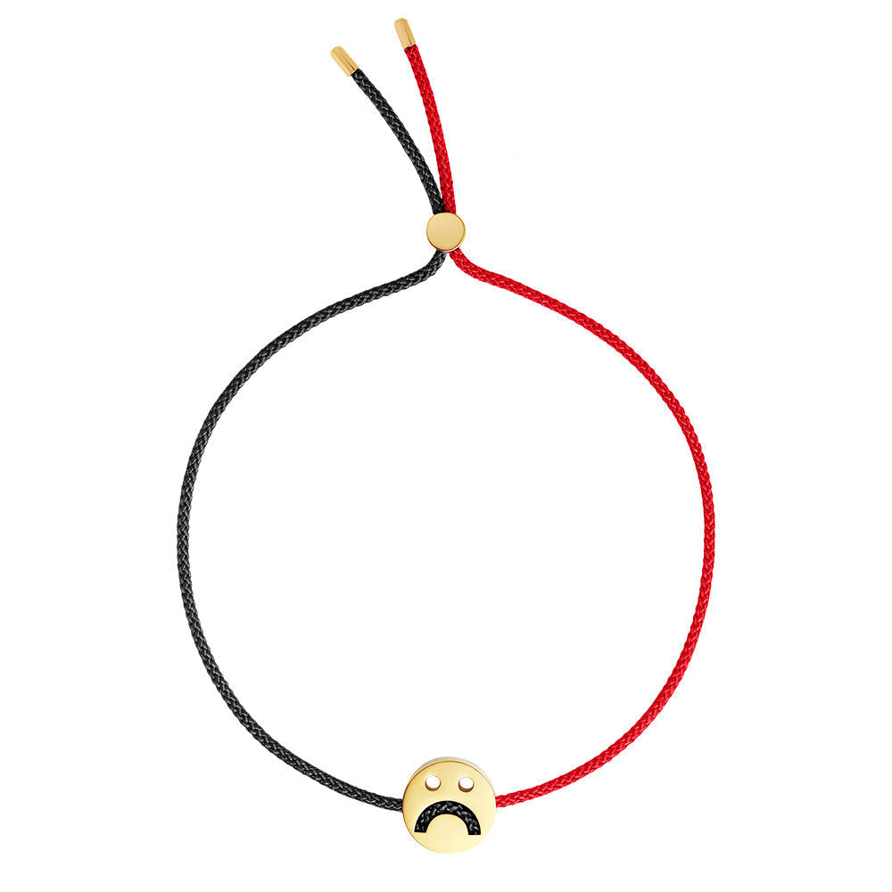 FRIENDS Turn Me Over Red & Black 18K Gold Plated Bracelet