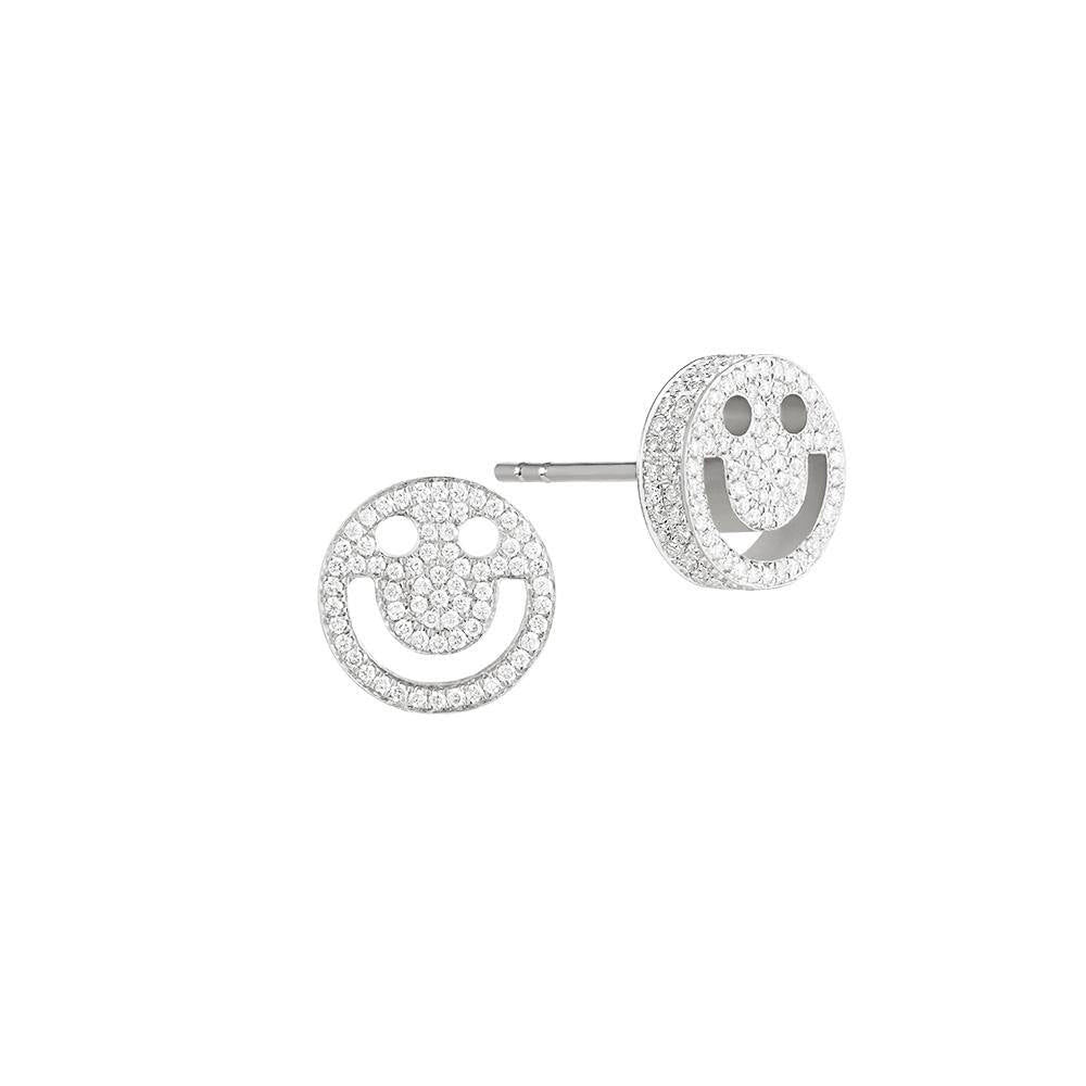FRIENDS Happy Diamond 18K Whitegold Studs w. Diamond