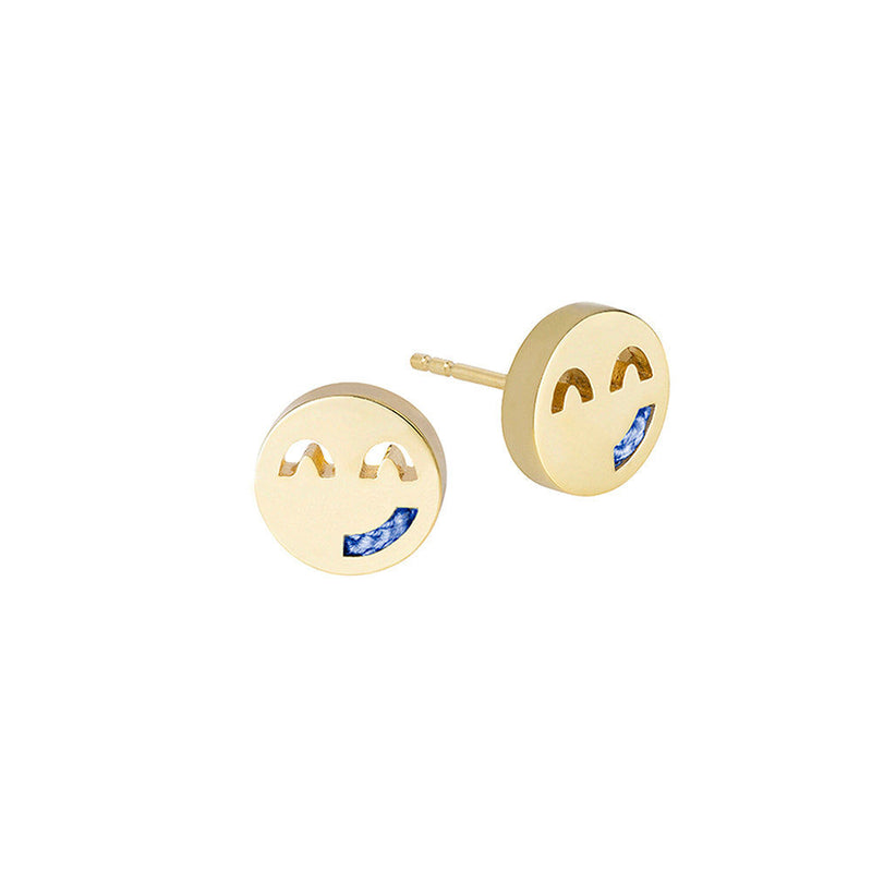 FRIENDS Sassy Cord / Sky Blue 18K Gold Plated Earrings