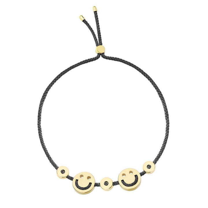 Freunde Happy 2 Halo / Schwarz 18K Gold plattiert Armband