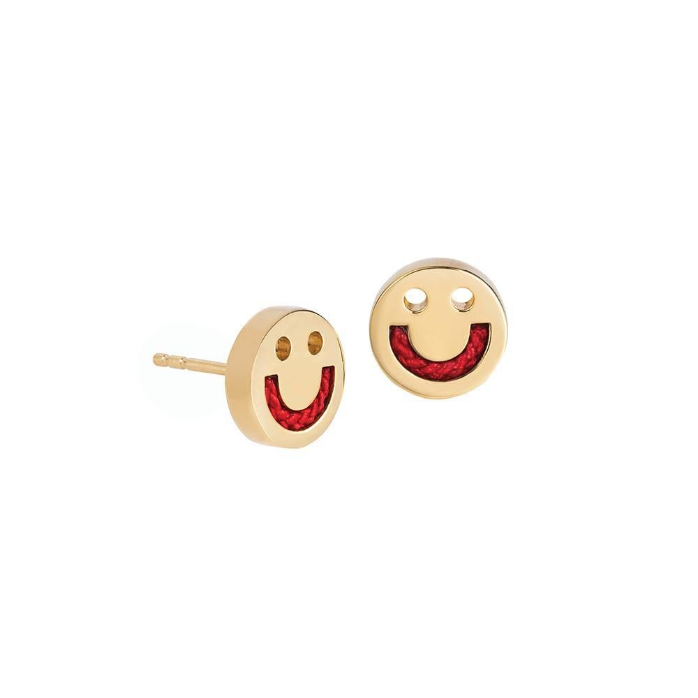 FRIENDS Happy Cord / Red 18K Gold Plated or Silver Studs