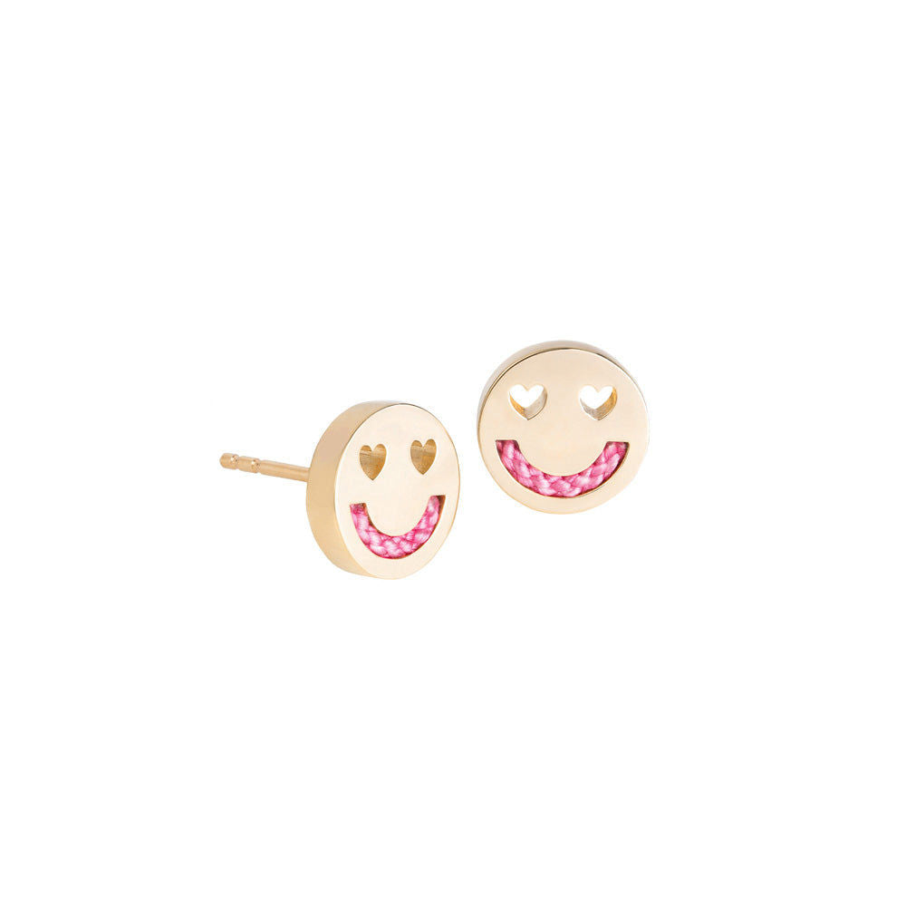 FRIENDS Smitten Cord / Pink 18K Gold Plated Studs