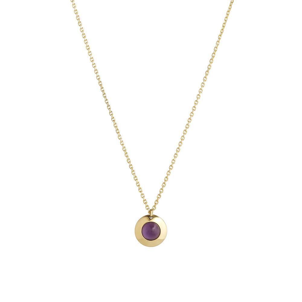 Gems of Cosmo 18K Gold Necklace w. Amethyst