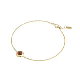 Gems of Cosmo 18K Gold Bracelet w. Garnet