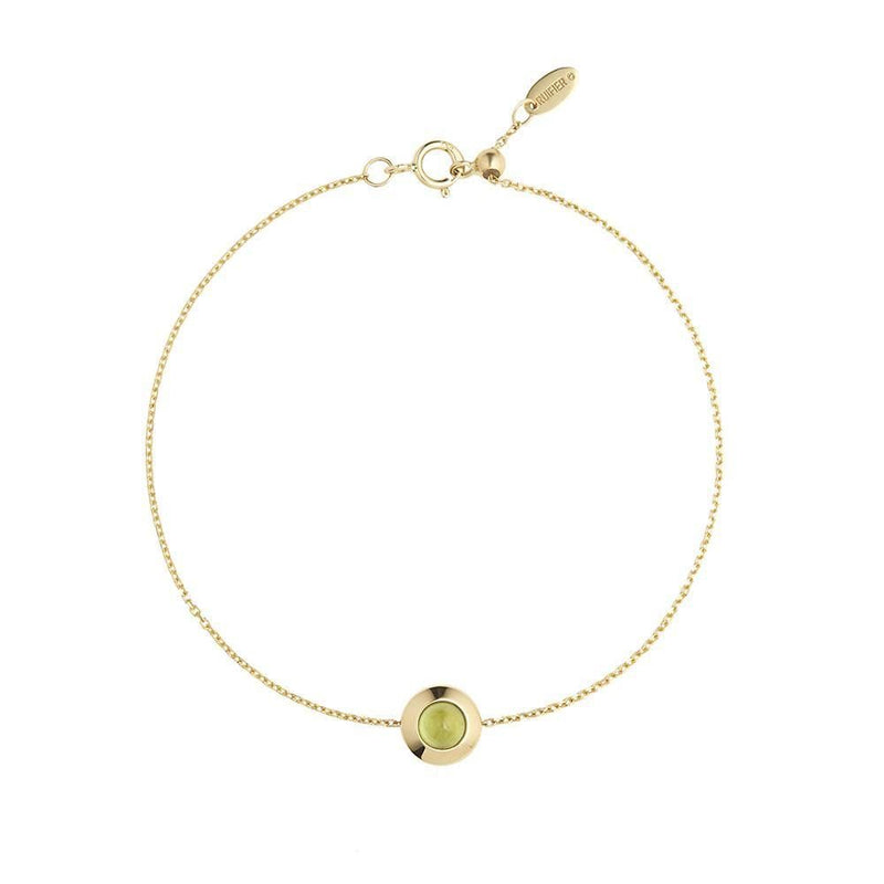 Gems of Cosmo 18K Gold Bracelet w. Olivine
