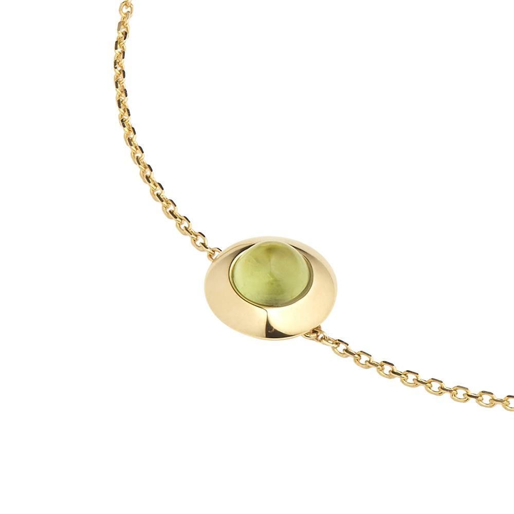 Gems of Cosmo 18K Gold Bracelet w. Olivine