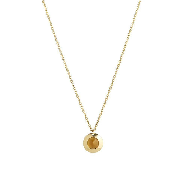 Gems of Cosmo 18K Gold Necklace w. Citrin