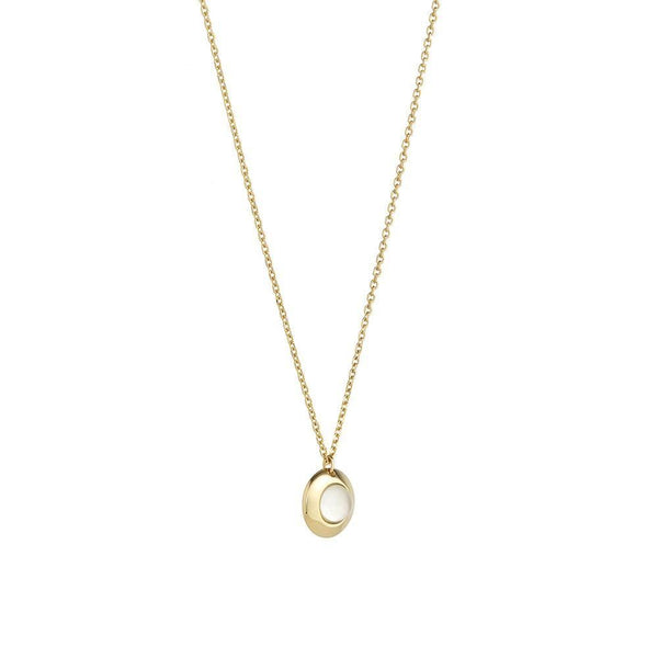 Gems of Cosmo 18K Gold Necklace w. Moonstone