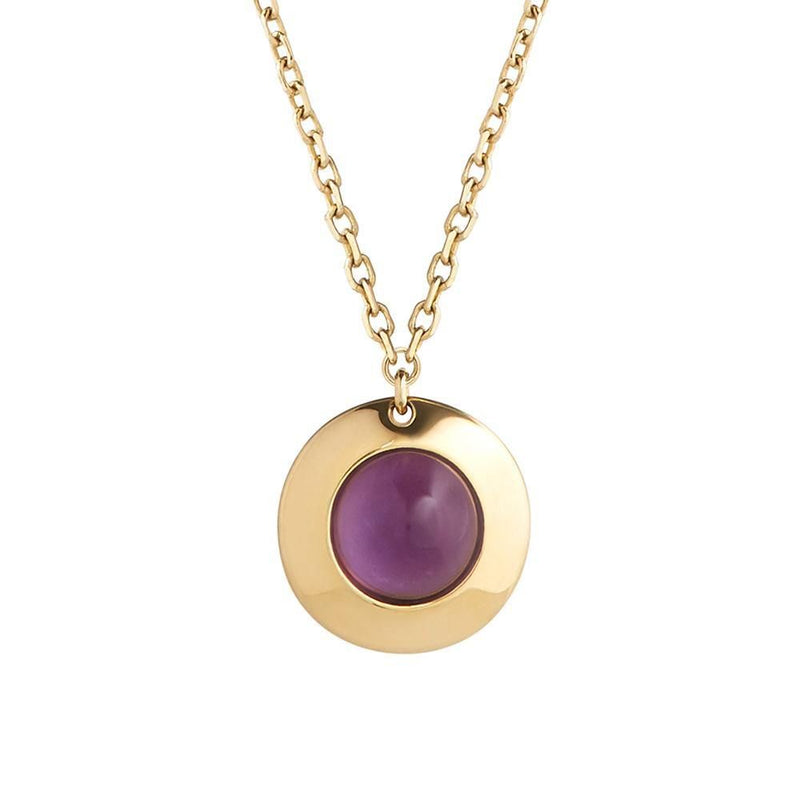 Gems of Cosmo 18K Gold Necklace w. Amethyst