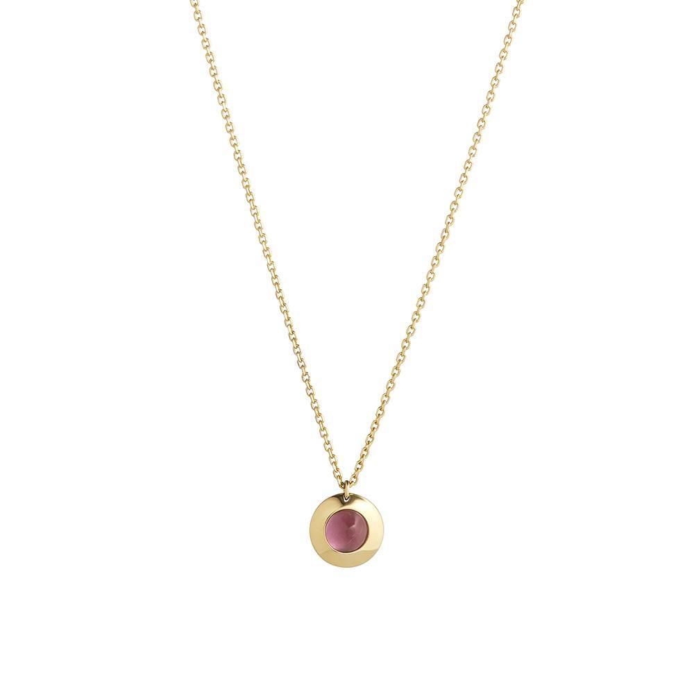 Gems of Cosmo 18K Gold Necklace w. Rubellite