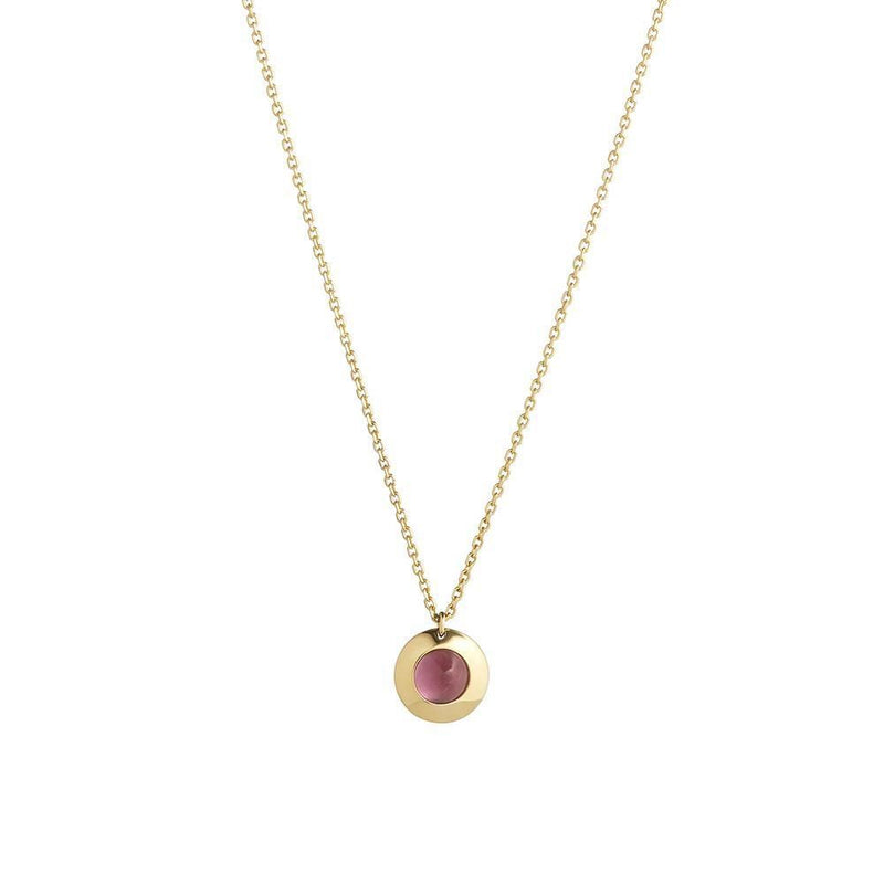 Gems of Cosmo 18K Gold Necklace w. Rubellite