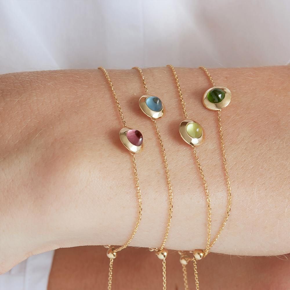 Gems of Cosmo 18K Gold Bracelet w. Chrome diopside
