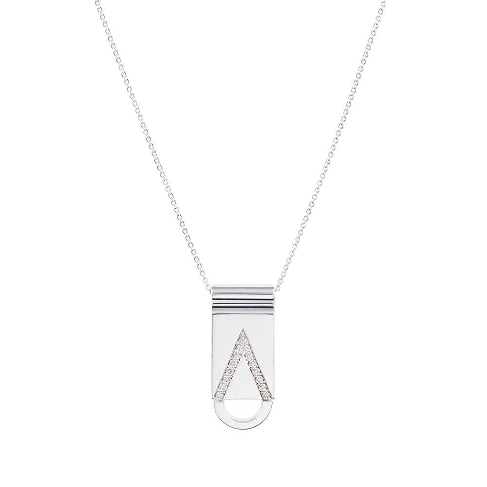 Icon Dewdrop 18K Silver & Gold Plated Necklace w. Diamond