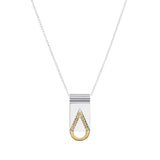 Icon Dewdrop 18K Silver & Gold Plated Necklace w. Diamond