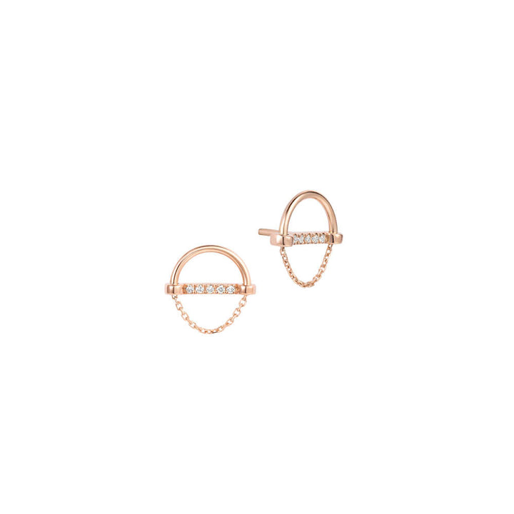 ICON FINE 18K Rosegold Studs w. Diamond